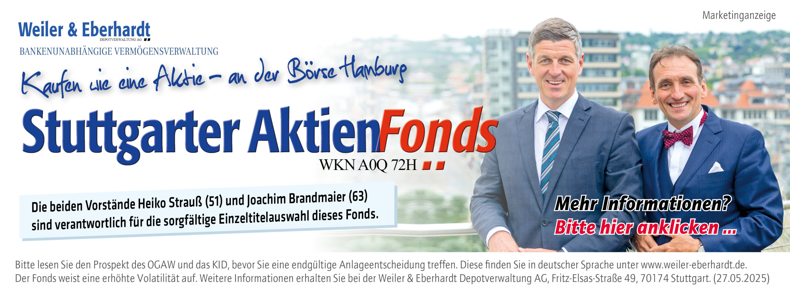 Kaufen über die Börse Hamburg, die Stuttgarter Fonds
