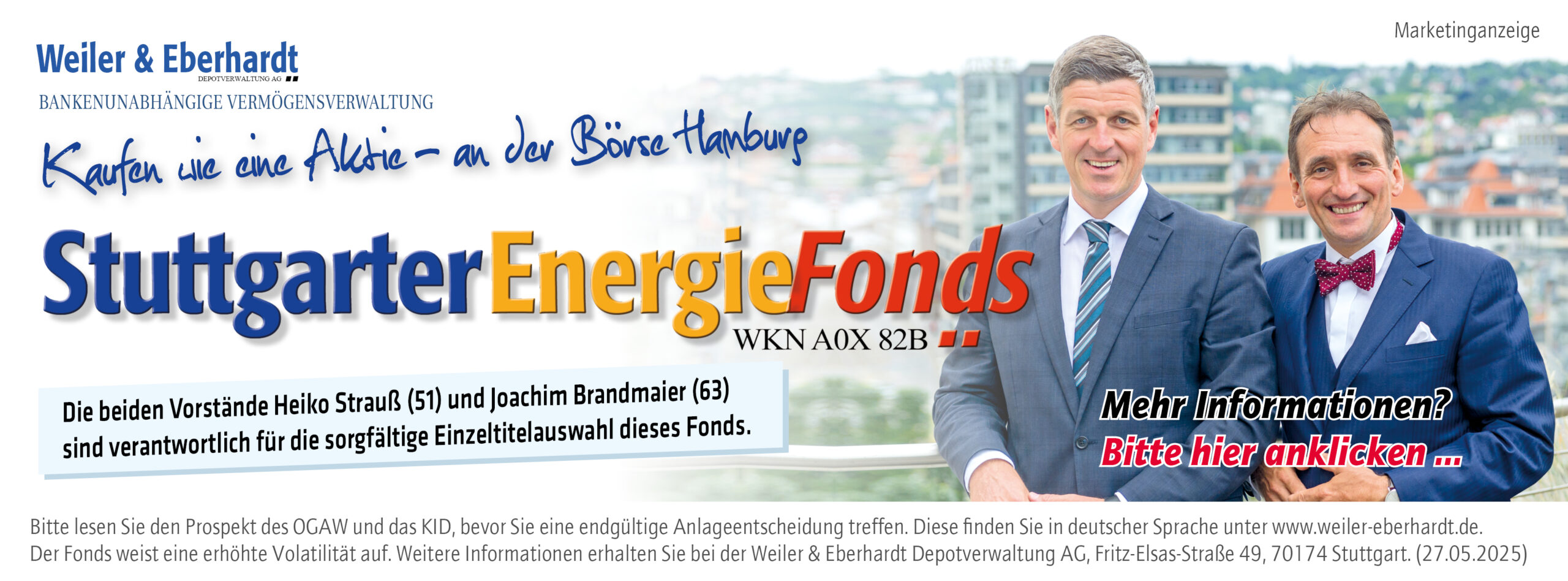 Kaufen über die Börse Hamburg, die Stuttgarter Fonds