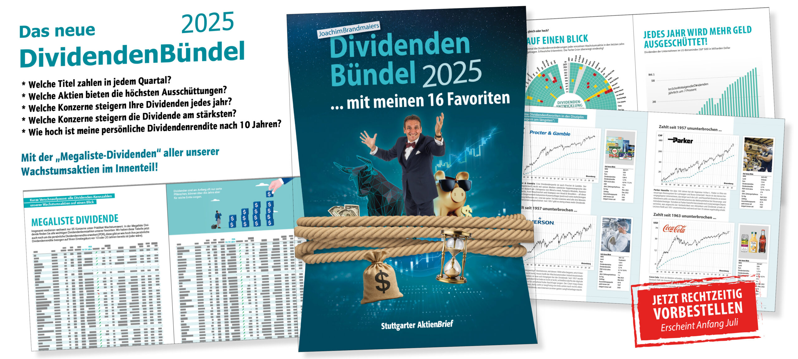 Joachim Brandmaier präsentiert sein neues Dividendenbündel, Bild anklicken um zu bestellen ...