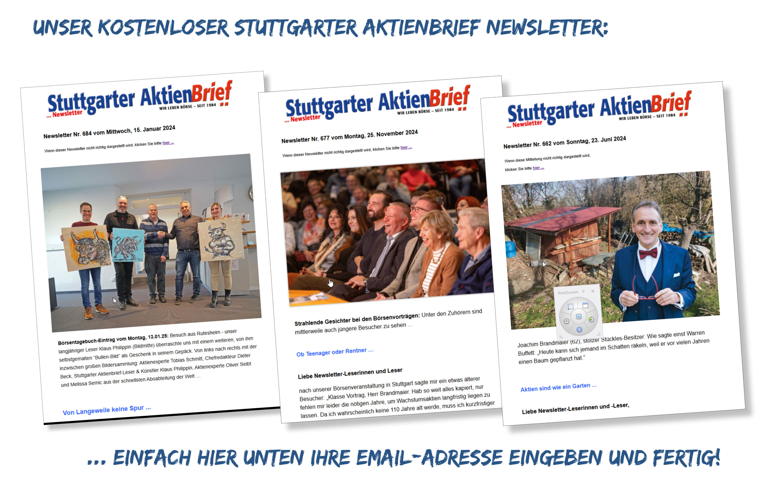 Zum NeWsletter ANMELDEN
