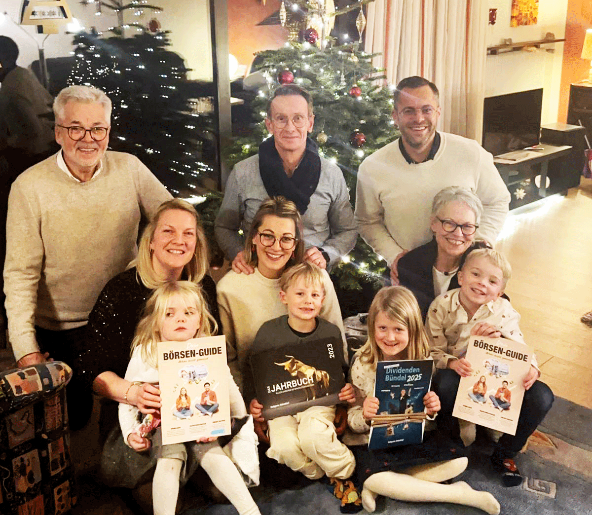 Familie mit Börsenguide