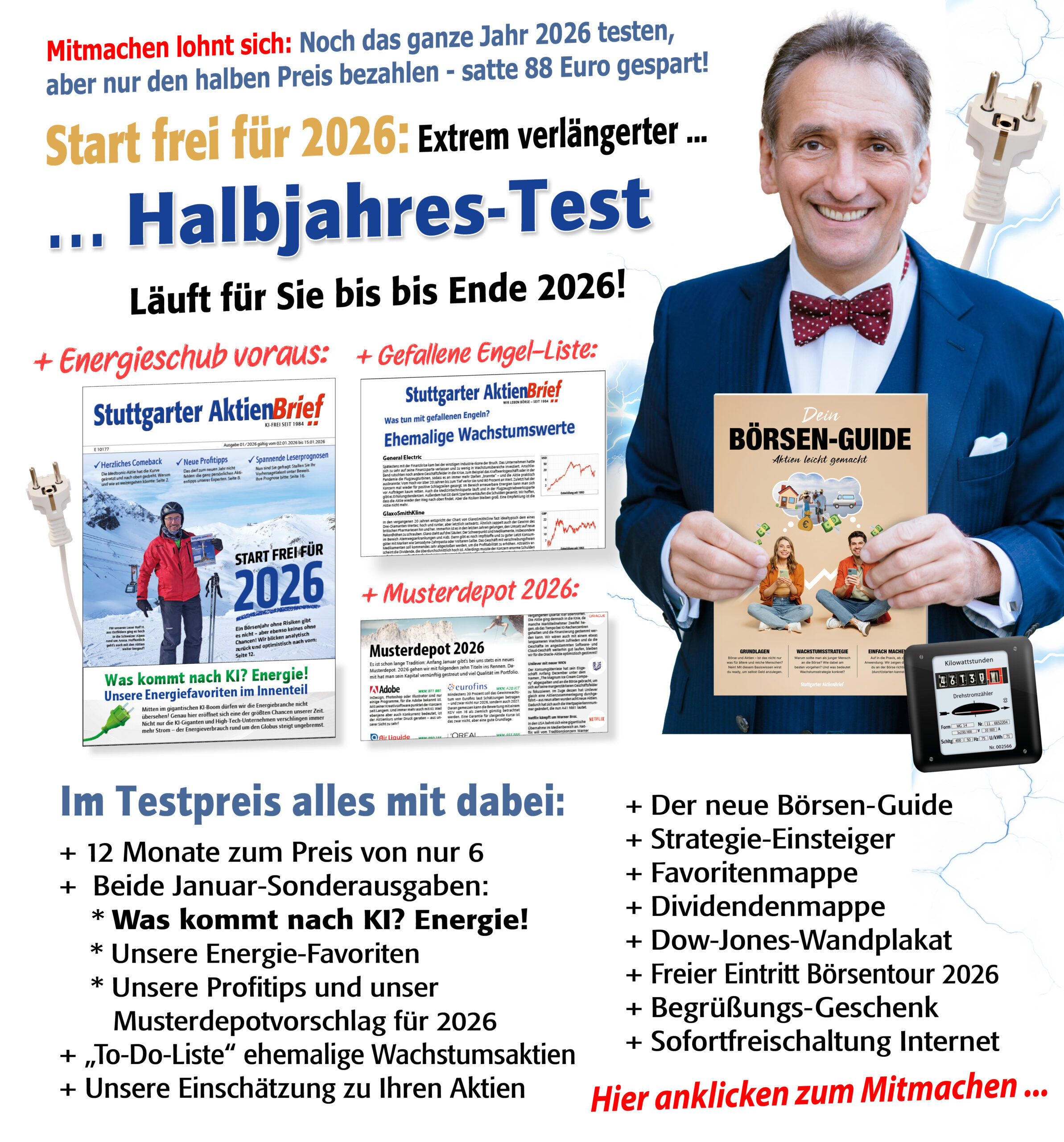 Joachim Brandmaiers Angebot - Das ganze Jahr 2026 testen zum Preis von einem halben Jahr!