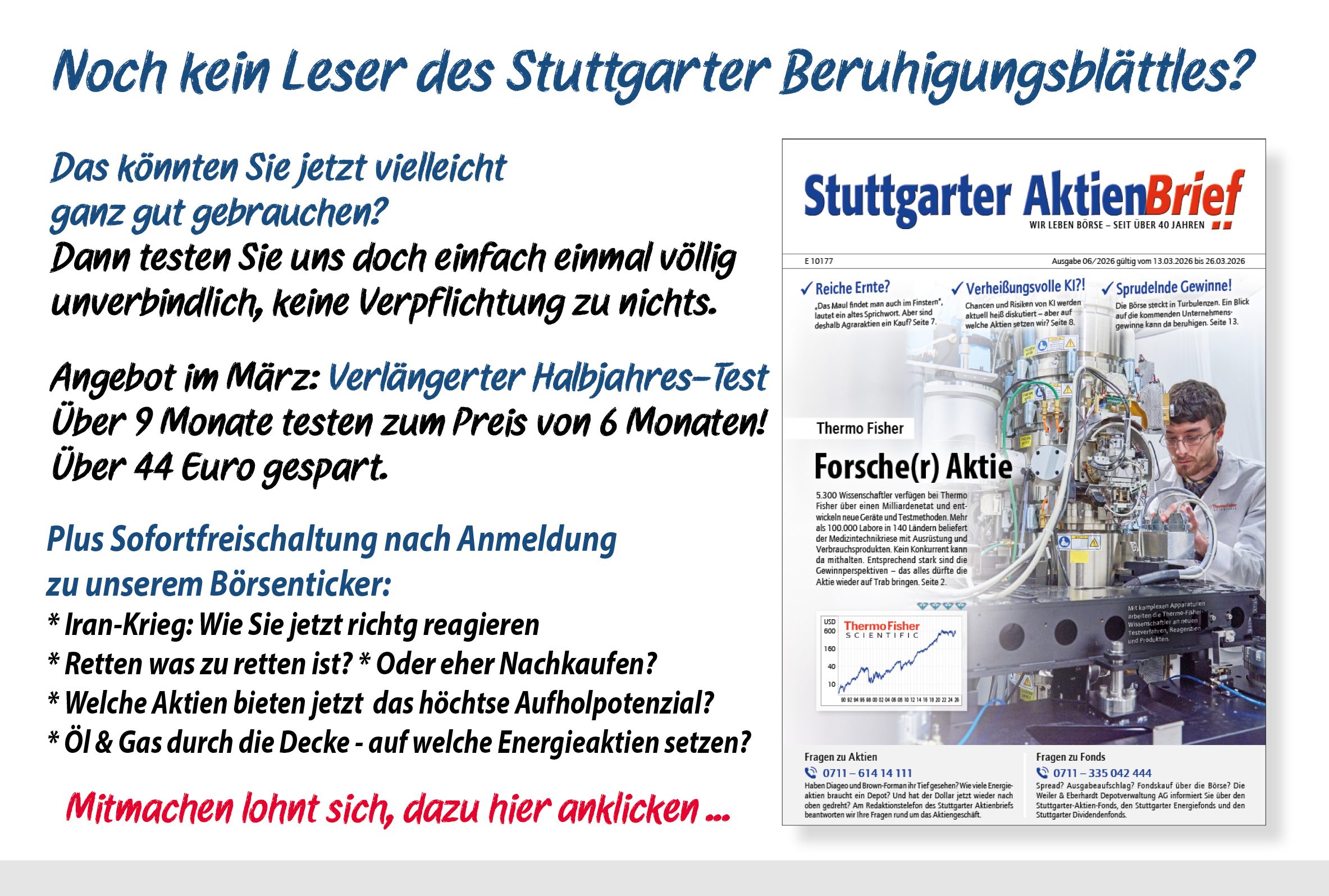 Angebot Halbjahres-Test