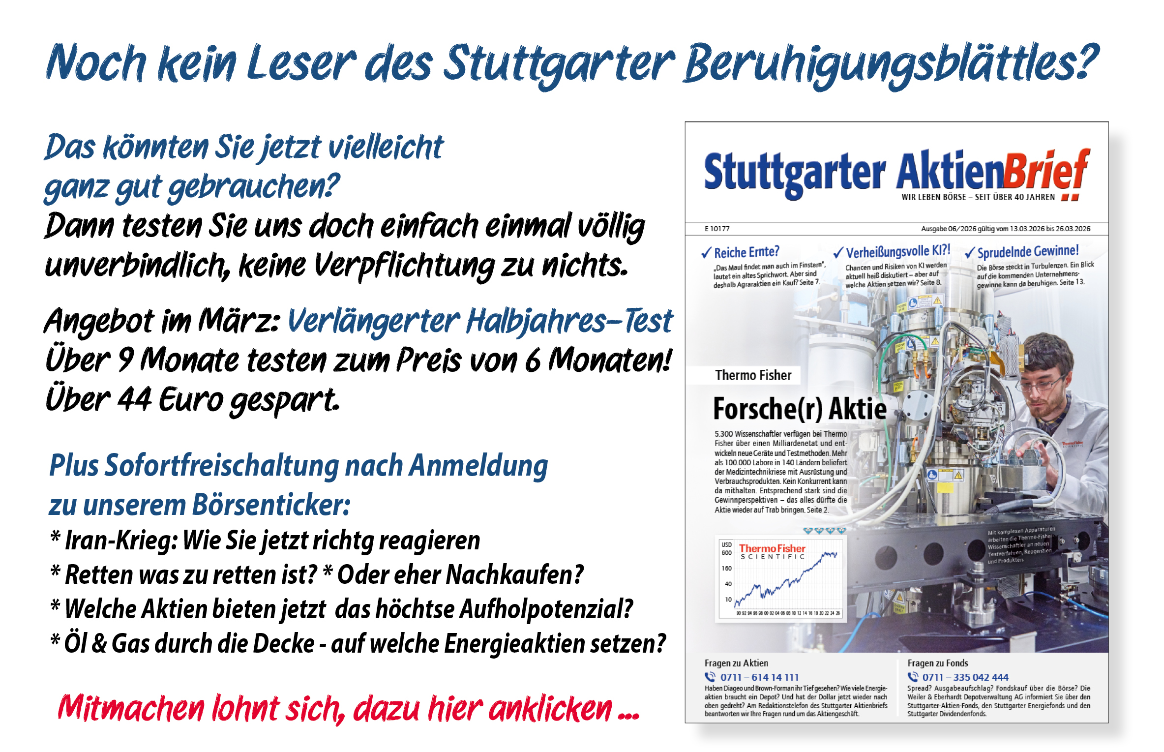 Angebot Halbjahres-Test